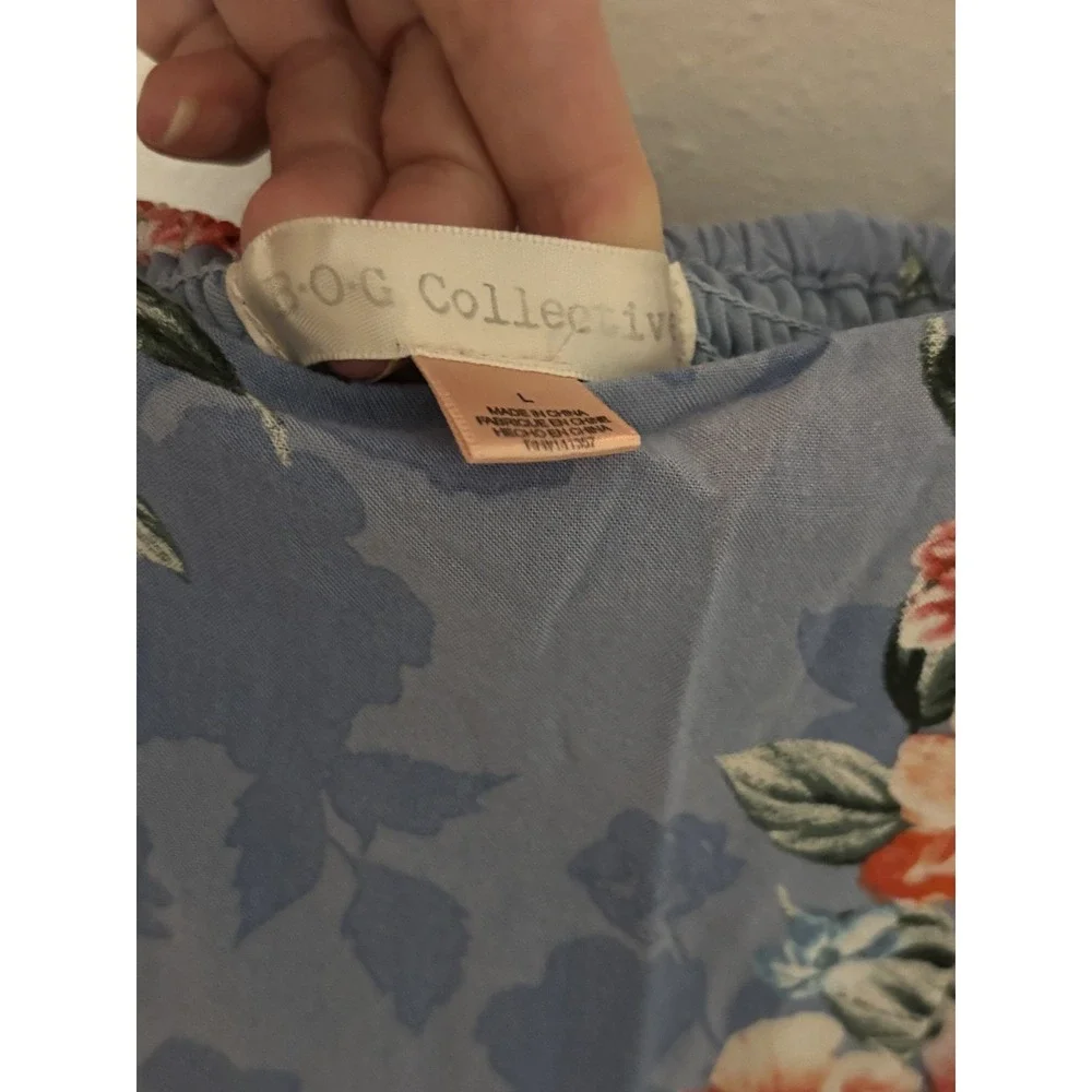 B.O.G Collective Maxi Dress Women's Large Floral Pattern Spaghetti Straps - Picture 5 of 9